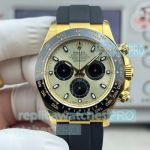 N+ Factory 1-1 clone Rolex Daytona Gain Weight Gold 4131 Rubber Strap Watch 